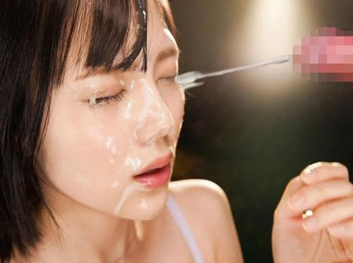 Oleskan masker sperma dengan kecantikan Remu Suzumori